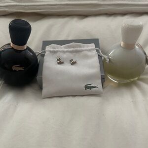 Lacoste Silver Crocodile Stud Cufflinks